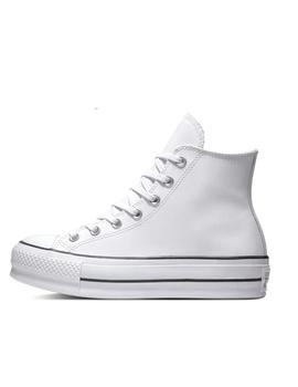 Converse Chuck Taylor All Star  Botín Plataforma Blanco Piel