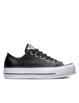 Converse Chuck Taylor Plataforma Baja Piel Negro