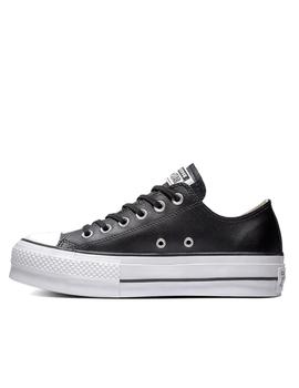 Converse Chuck Taylor Plataforma Baja Piel Negro