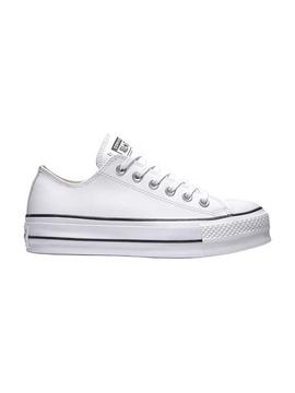 Converse Chuck Taylor Plataforma Baja Piel Blanco