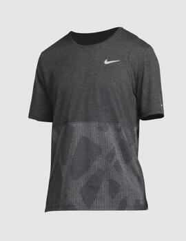 Camiseta Nike M Nk Df Run Dvn Core Ss Top Gris para Hombre