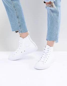 Zapatilla Converse alta  Piel  Blanco para Hombre