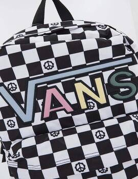 Vans Wm Realm Flying V Backpack Peace Blanca y Negro