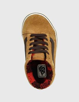 Zapatilla Vans Old Skool V en Camel para Nino