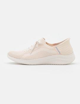 Zapatillas Skechers Ultra Flex 3.0-Brillant Path Crema Mujer