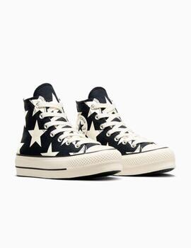 Zapatilla Converse Plataforma Estrellas Mujer