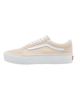 Zapatillas Vans Ols Skool Plataforma en Beige para Mujer