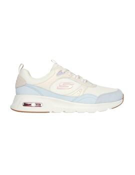 Zapatilla Skechers Court-Retro Aveneu en Beige y Azul Mujer