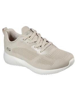 Zapatilla Skechers Bobs Squad-Tough Talk en Beige para Mujer