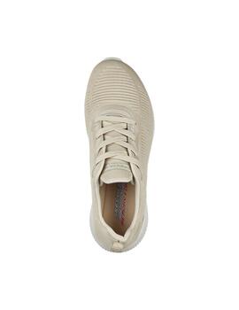 Zapatilla Skechers Bobs Squad-Tough Talk en Beige para Mujer