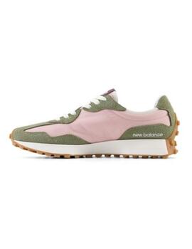 Zapatilla New Balance 327Ft en Rosa y Verde para Mujer