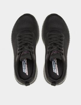 Zapatilla Skechers Bobs Squad Chaos-Face Off en Negro Mujer