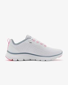 Zapatilla Skechers Flex Appeal 5.0 en Blanco para Mujer