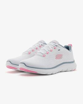 Zapatilla Skechers Flex Appeal 5.0 en Blanco para Mujer