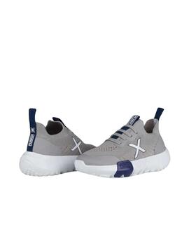 Zapatilla Munich Jony Kid 02 en Gris para Niños