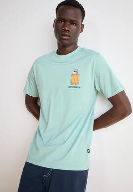 Camiseta New Balance Barrel Run en Turquesa para Hombre