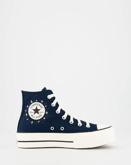 Zapatilla Converse Chuck Taylor Ctas Lift Hi en Marino Mujer
