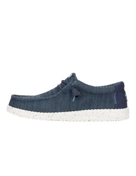 Zapatilla Hey Dude Wally Stretch Sox en Marino para Hombre