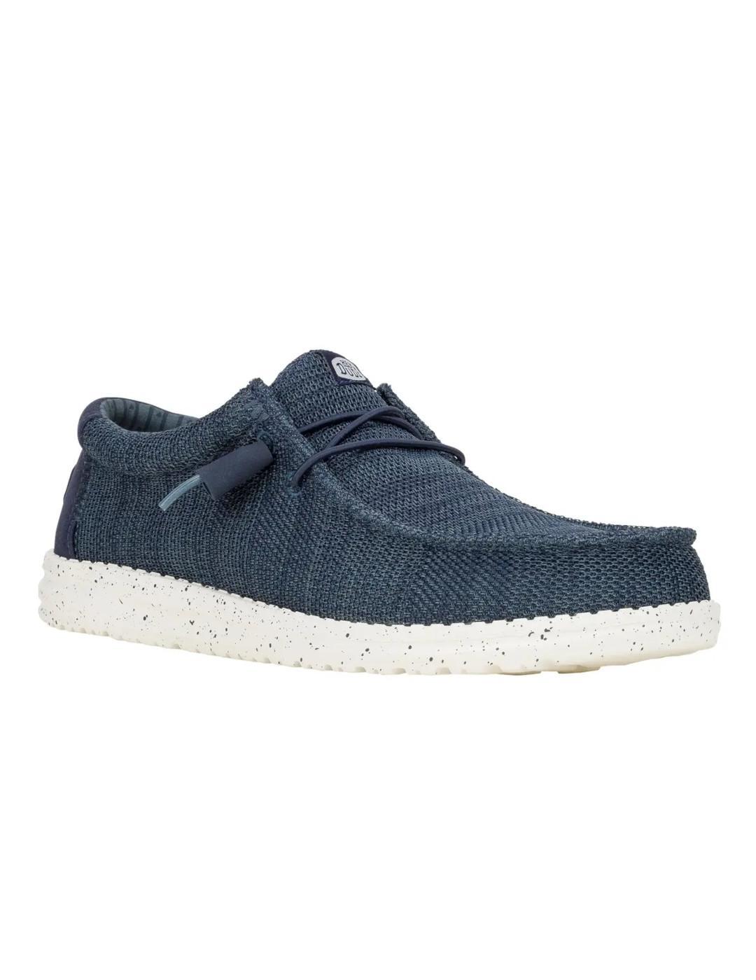 Zapatilla Hey Dude Wally Stretch Sox en Marino para Hombre