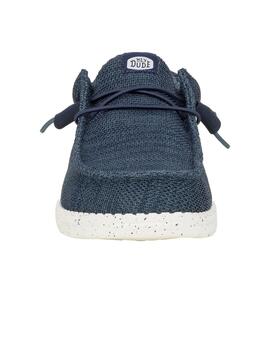 Zapatilla Hey Dude Wally Stretch Sox en Marino para Hombre