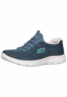 Zapatilla Skechers Summits-Fun Flare en Azul para Mujer