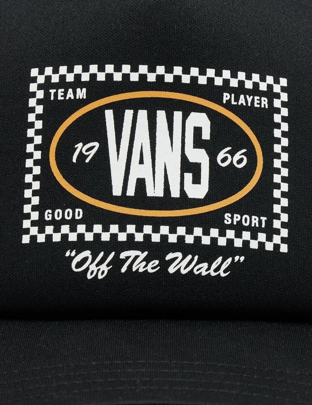Gorra Vans Checkers Curved en Negro