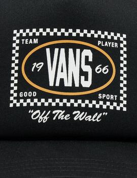 Gorra Vans Checkers Curved en Negro