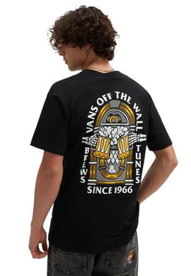 Camiseta Vans Brew Bros Tunes Ss Tee en Negro para Hombre