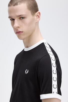 Camiseta Fred Perry Ringer en Negro para Hobre