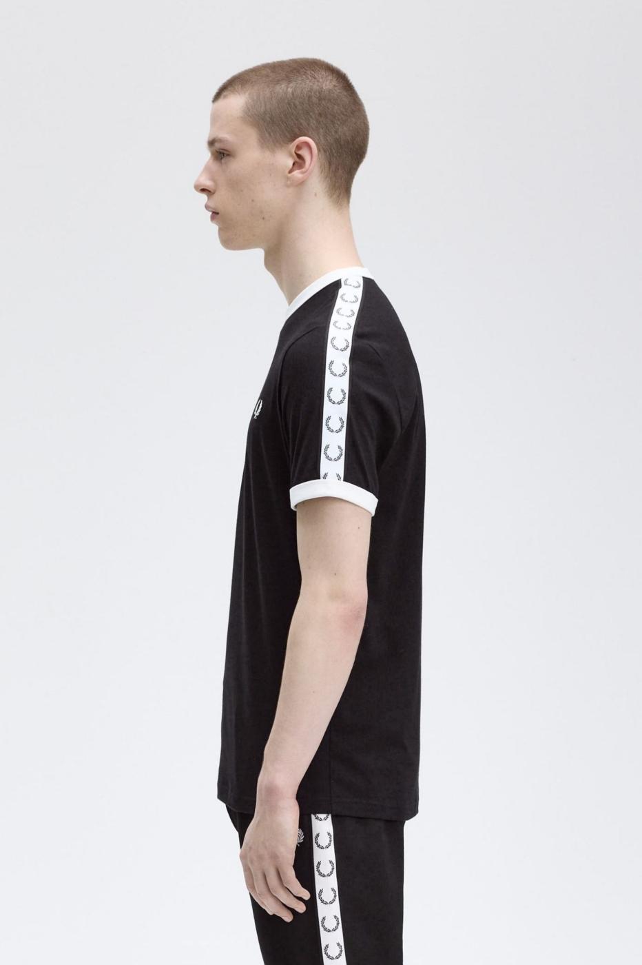Camiseta Fred Perry Ringer en Negro para Hobre