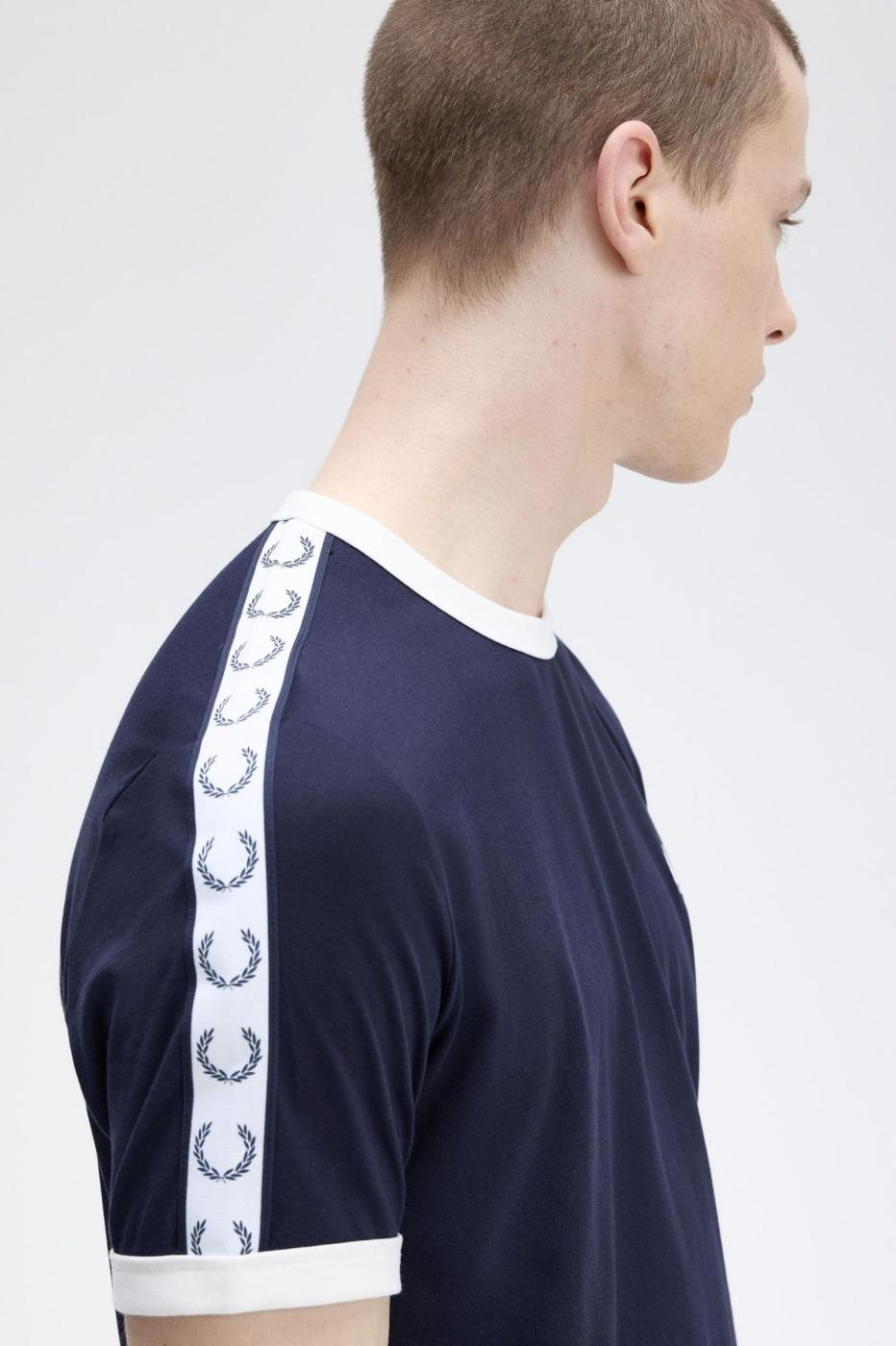 Camiseta Fred Perry Ringer en Marino para Hombre