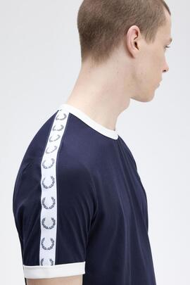 Camiseta Fred Perry Ringer en Marino para Hombre