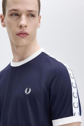 Camiseta Fred Perry Ringer en Marino para Hombre
