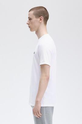 Camiseta Fred Perry Ringer en Blanco para Hombre