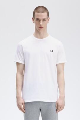 Camiseta Fred Perry Ringer en Blanco para Hombre
