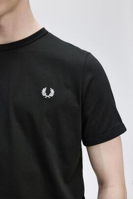 Camiseta Fred Perry Ringer en Negro para Hombre