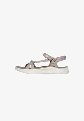 Sandalia Skechers Go Walk Flex Beige para Mujer