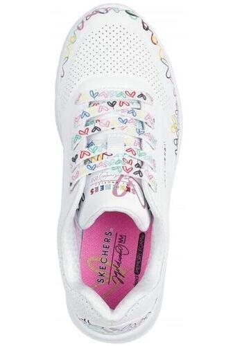 Zapatilla Skechers Uno Lite-Heart Craze en Blanco Niños