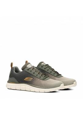 Zapatilla Skechers Track-Ripkent en Verde para Hombre