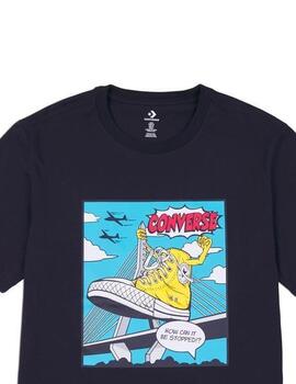 Converse Shoe Hero Tee Black en Negro