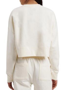 Sudadera Converse Crew en Beige para Mujer