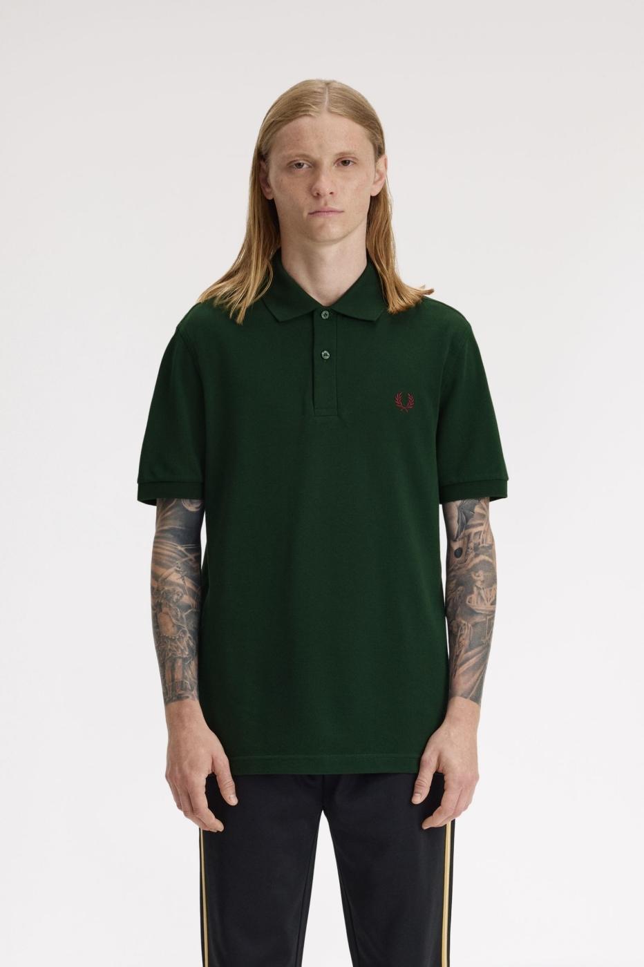Polo Fred Perry en Verde para Hombre M6000