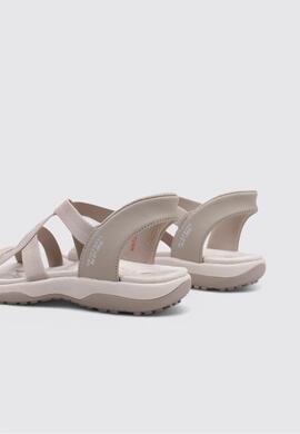 Sandalia Skechers Reggae Slin en Beige para Mujer