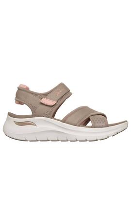 Sandalia Skechers Arch Fit 2.0 en Beige para Mujer